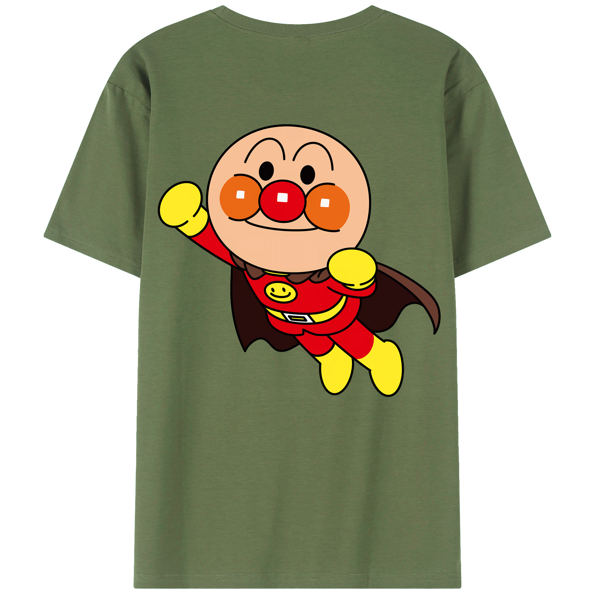 （画像用） アンパンマン Anpanman 綿100％ メンズ半袖Tシャツ（バックプリント） 通気性